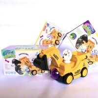 Đồ chơi máy xúc chạy bằng pin có nhạc, đèn cho bé