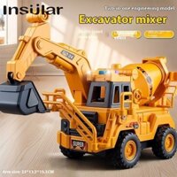 Đồ chơi máy xúc cực lớn ô tô Xe ủi trẻ em xẻng tuyết tipping xô trộn xe tải Quà tặng cho bé trai