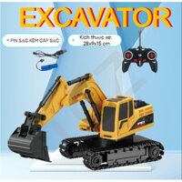 Đồ Chơi Máy xúc điều khiển từ xa ,xe ô tô đồ chơi cho bé có gầu sắt, bánh xích, đồ chơi điều khiển từ xa 5 kênh pin sạc