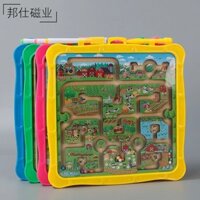 Đồ chơi mê cung đi bộ hạt tập trung tư duy xếp hình tập trung tập trung huấn luyện trẻ em đi bộ mê cung bút nam châm từ tính trò chơi bóng 6.27