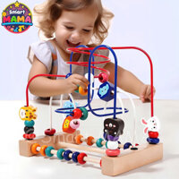 Đồ Chơi Mê Cung Hạt Gỗ Nhiều Màu Sắc Giáo Dục Sớm Cho Bé.