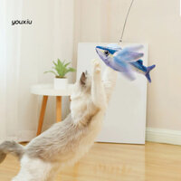Đồ chơi mèo Chirping YX Đồ chơi mèo lâu trôi vỗ cánh Đồ chơi mèo cá cảm ứng điện Cá sang trọng kích hoạt có âm thanh Đồ chơi rung có thể sạc lại cho mèo trong nhà cho mèo