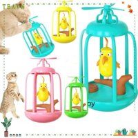 Đồ chơi mèo con AEBYDEH, Chim hót đầy màu sắc trong lồng Đồ chơi mèo, Giá đỡ chim vui nhộn Âm thanh tương tác Lồng chim trêu chọc mèo mèo