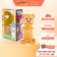 Đồ Chơi Mèo Máy Thông Minh Biết Hát Kể Chuyện, Mèo Tôm Cảm Ứng Nhại Giọng Ghi Âm Cho Bé Tập Nói