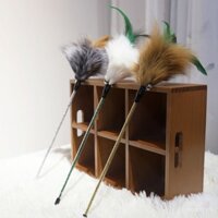 Đồ chơI mèo mới, LÔNG CÁO, chuông âm thanh, cổ tích, gậy mèo vui nhộn, lông màu, Bán buôn cực mèo vui nhộn