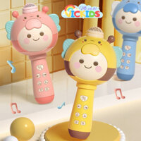 Đồ Chơi Micro Bluetooth Không Dây Tích Hợp Loa Hát Karaoke Cho Bé Tập Biểu Diễn Trước Đám Đông, Có Sẵn Nhiều Bài Hát