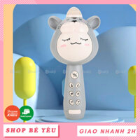 Đồ chơi Micro cho bé 🌸 𝑭𝒓𝒆𝒆𝒔𝒉𝒊𝒑 🌸 Micro cho bé tập hát Karaoke có kết nối Bluetooth 9BABY màu xám