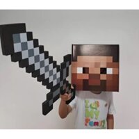 Đồ chơi minecraft đầu hóa trang steve đào than