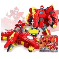 Đồ chơi mô hình biệt đội siêu nhân nhí miniforce siêu robot Khủng long Preta và siêu nhân Sammy lém lỉnh