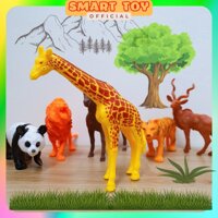 Đồ chơi mô hình con vật bằng nhựa an toàn cho bé, set mô hình 6 con thú cho bé vui chơi, khám phá
