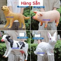 Đồ chơi mô hình con vật Nông Trại bằng nhựa mềm cho bé Chó, Lợn, Thỏ, Cừu, Heo