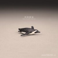 Đồ chơi mô hình động vật cực nhỏ mới, hình chim cánh cụt lướt và lặn, vật liệu chụp ảnh mini D9SN