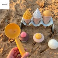 Đồ chơi mô hình kem BABYBOUTIQUE, Làm cát Bánh Gourmet Mô phỏng Kem, Trẻ em mùa hè DIY Rơm lúa mì Đồ chơi nhà bếp tại nhà DIY