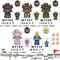 Đồ chơi mô hình khối xây dựng Fallout 60 Power Armor Camouflage lắp ráp bên thứ ba 706