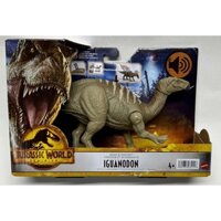 Đồ chơi mô hình khủng long Jurassic World Dominion Roar Strikers Iguanodon Dinosaur-HDX17