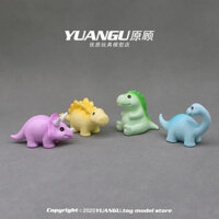 Đồ chơi mô hình khủng long mini dễ thương và chân thực, tượng động vật thu nhỏ, trang trí xe hơi, búp bê cầm tay