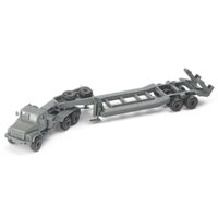 đồ chơi mô hình kit xe đầu kéo và rơ mooc Kraz tỉ lệ 1/72. ráp không cần keo