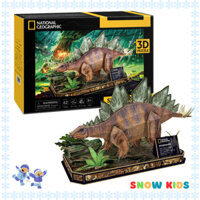 Đồ Chơi Mô Hình Lắp Ghép 3D CubicFun - Khủng long Stegosaurus DS1054h - bộ sưu tập National Geographic