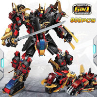Đồ chơi mô hình lắp ráp, lắp ghép cho trẻ em Robot biến hình 6 trong 1 908 Chi tiết Nhựa ABS Quà tặng bé trai bé gái