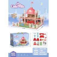 Đồ chơi mô hình lắp ráp lâu đài công chúa cute villa DIY 111 pcs, No 2022-26A