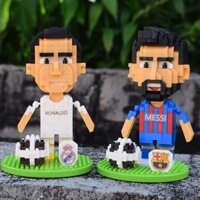 [ĐỒ CHƠI] Mô Hình Lắp Ráp Lego Mô Phỏng Cầu thủ Bóng Đá Ronaldo, Messi, Neymar Nhựa ABS Nanoblock dành cho fan bóng đá