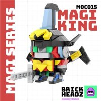 Đồ Chơi Mô Hình Lắp Ráp MOC015 - Brickheadz Robot Siêu Nhân Phép Thuật MagiKing Magiranger MOC 240+ Part