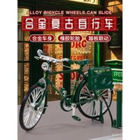 Đồ chơi mô hình lắp ráp xe đạp 28 inch, thanh lớn, kiểu cũ, xe đạp hợp kim bưu chính, mô hình retro DIY thủ công