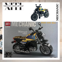 Đồ chơi mô hình lắp ráp xe máy, siêu xe Moto Guzi V08, bộ đồ chơi lắp ráp lego xe máy dành cho bé
