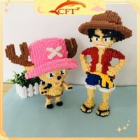 Đồ chơi Mô hình Luffy, Chopper size lơn, Mô hình One Piece bộ lắp ráp nhân vật Luffy, Chopper