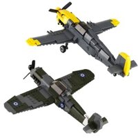 Đồ chơi mô hình máy bay ném bom chiến đấu WW2, xe bọc thép, xe tăng, đồ chơi tương thích cho bé trai, khối xây dựng, đồ chơi lắp ráp