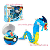 Đồ chơi mô hình quả cầu bóng POKEMON cá chép Magikarp rồng Gyarados lắp ghép biến hình
