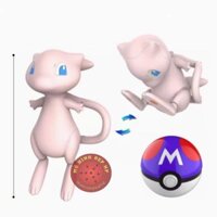 Đồ chơi mô hình quả cầu bóng POKEMON Mew Mewtwo lắp ghép biến hình