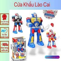 Đồ chơi mô hình Robot siêu nhân xoay 360 độ có đèn led phát sáng, có nhạc tự động di chuyển-Có Hộp cao cấp như hình