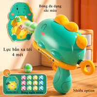 Đồ chơi mô hình súng bắn bóng khủng long kèm bia mục tiêu, bắn xa 8 mét, nhiều màu sắc - màu xanh lá - 24 bóng kèm mục tiêu