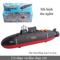 Đồ chơi mô hình tàu ngầm bằng hợp kim có nhạc và đèn chạy cót