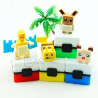 Đồ Chơi Mô Hình Trang Trí Tẩy Gôm Xếp Hình Lego Pokemon Kèm Hộp Legaxi