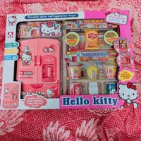 Đồ chơi Mô hình Tủ lạnh hello kitty MÀU HỒNG - HỘP QUÀ TẶNG CHO BÉ GÁI