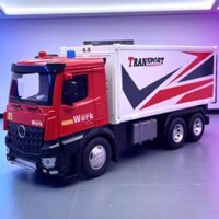 Đồ Chơi Mô Hình Xe Tải Container Kim Loại Tỷ Lệ 1/18 Có Chức Năng Ánh Sáng Và Âm Nhạc Lốp Cao Su Xe Màu Xanh Lá Cây/đỏ Dành Cho Trẻ Em Và Người Lớn