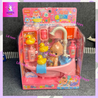 Đồ chơi mô phỏng búp bê bồn tắm có thể phun nước dùng pin cho bé trai và bé gái |Mã 1368-62