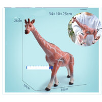 Đồ chơi mô phỏng thế giới động vật hoang dã mô hình con Hươu Cao Cổ size To đồ chơi vườn thú