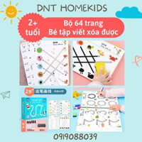 Đồ Chơi Montessori, 64 thẻ tập tô vẽ thông minh xóa được Cho Bé -  DNT HomeKids