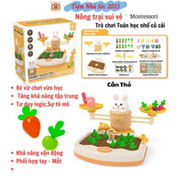 Đồ Chơi Montesstori Thông Minh Cân Bằng Toán Học Thỏ,Nông Trại nhổ Củ Cải,Cà Rốt Cho Bé.Tiệm nhà Sóc