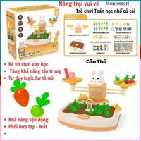 Đồ Chơi Montesstori Thông Minh Cân Bằng Toán Học Thỏ,Nông Trại nhổ Củ Cải,Cà Rốt Cho Bé Phát Triển Tư Duy Trí Tuệ