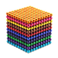 Đồ chơi nam châm bi sắt 1000Pcs 5mm mix color