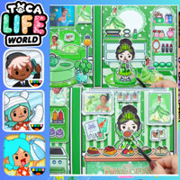 ĐỒ CHƠI NGÔI NHÀ BÚP BÊ GIẤY CẮT THỦ CÔNG DIY - Ngôi nhà của bé Princess Tiana Quiet Book