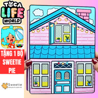 ĐỒ CHƠI NGÔI NHÀ BÚP BÊ GIẤY CẮT THỦ CÔNG DIY Ngôi nhà của bé Black Pink đồ chơi cho bé gái đồ chơi kuromi cô tiên xanh