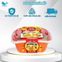 Đồ chơi nhà bếp cắt rau củ bằng nhựa cao cấp, có giỏ nhựa