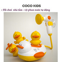 Đồ chơi nhà tắm Vịt phun nước tự động chạy pin  nhựa ABS xịn xò