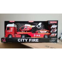 Đồ chơi nhập vai: Bộ 3 xe cứu hỏa thành phố FIRE CITY 3 Ages+ No 666-67F