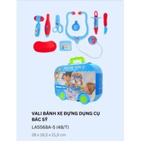 ĐỒ chơi nhập vai- BỘ ĐỒ CHƠI BÁC SĨ- Vali đồ chơi dụng cụ y tế cho bé LA5568A-5